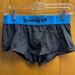 Mens poly spandex trunks size M